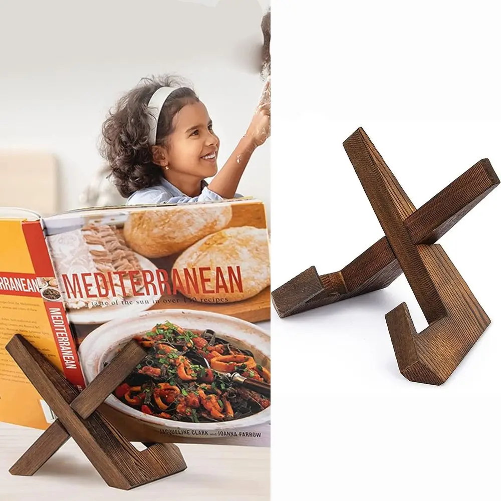 เคาน์เตอร์ครัวไม้ผู้ถือสูตรเดสก์ท็อปเครื่องประดับตําราอาหาร Stand Home Table Decor อ่านหนังสือ Rest
