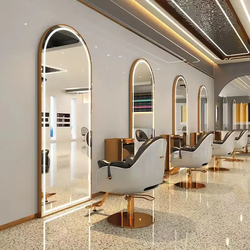 Nova barbearia salão de cabeleireiro espelho especial montado na parede salão perm e tintura espelho de cabelo