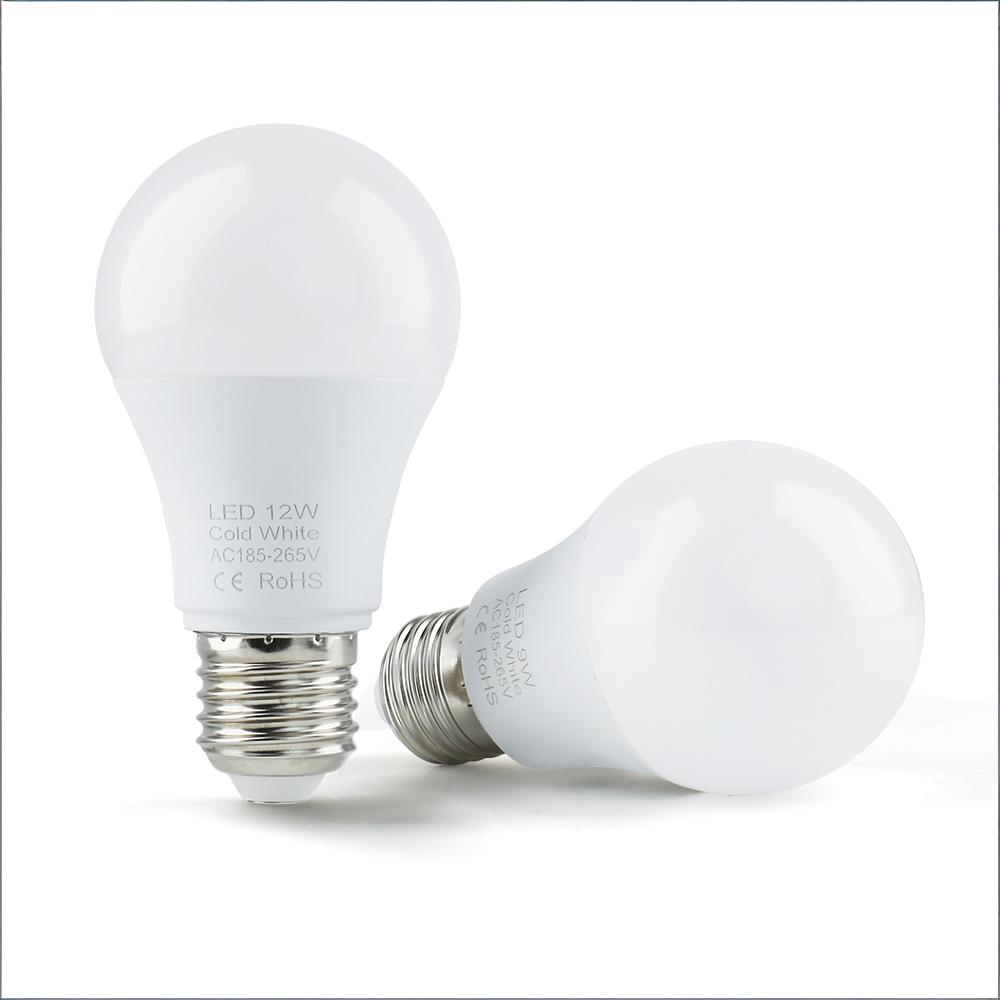 E27 LED Ampoule 3W 6W 9W 12W 15W 18W, High Brightness Smart IC Bulb 220V-240V, Energy Saving Bombilla Lampada LED Lamp Projector