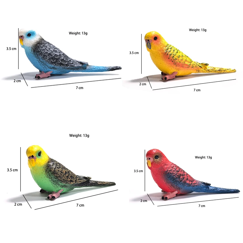 Mini Nette Simulierte Papagei kinder Ornament Tier Spielzeug Modell PVC Kunststoff Handwerk Ornament Zoo Künstliche Vogel Statue Hause