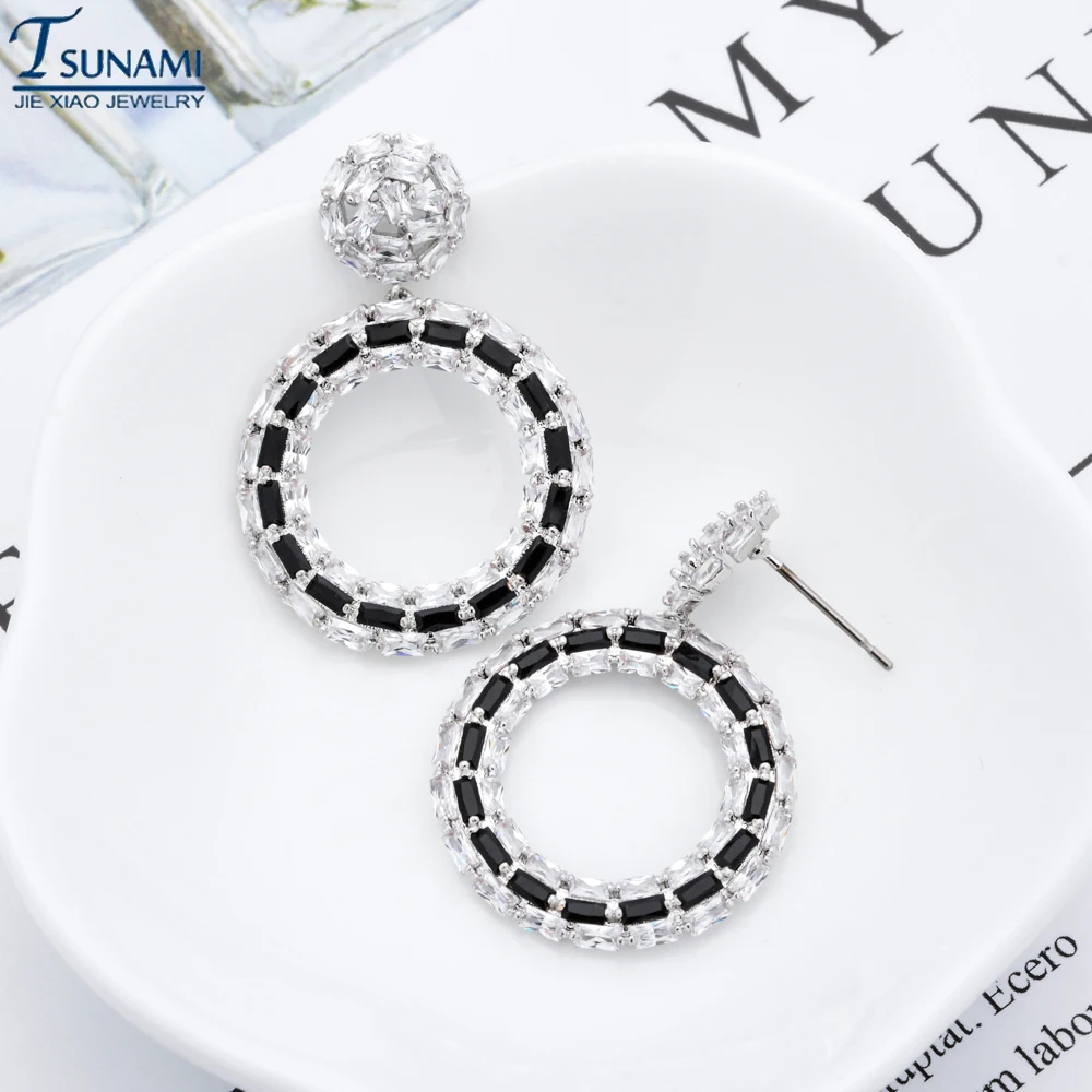 Anting-anting zirkon kualitas tinggi trendi baru untuk wanita anting-anting perhiasan pesta pernikahan desain kreatif mode untuk pengiriman Drop