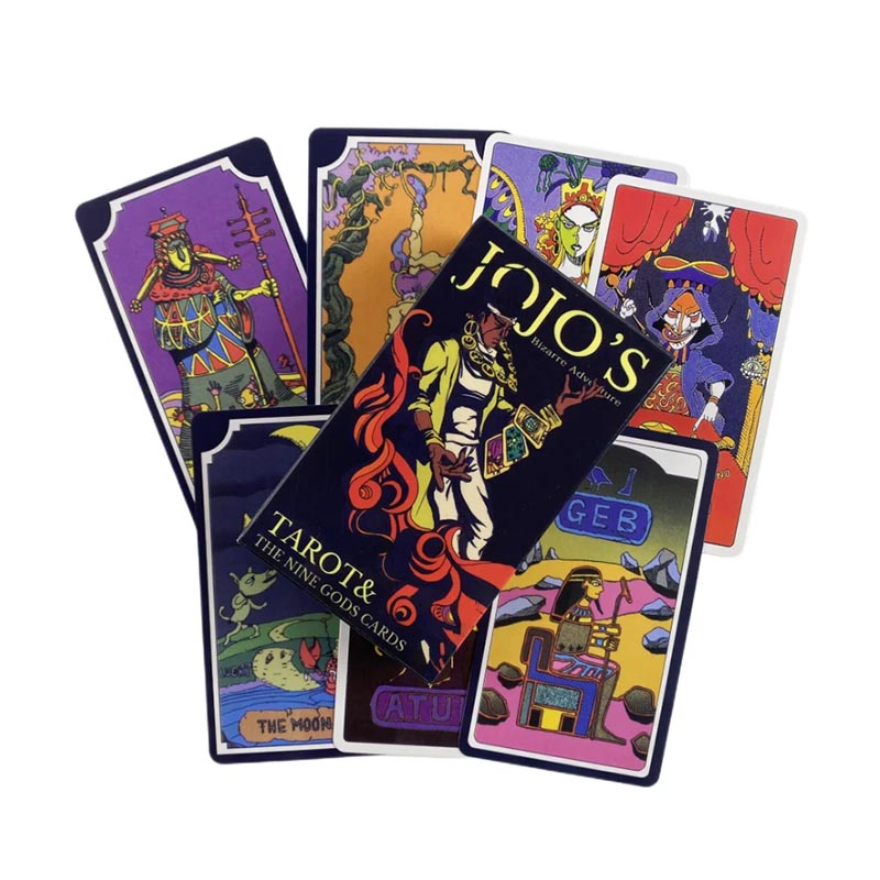 Anime JoJo Bizarre Adventure Tarot Cards Divination Deck English Versions Edition Oracle Board Playing Table Games For Party
