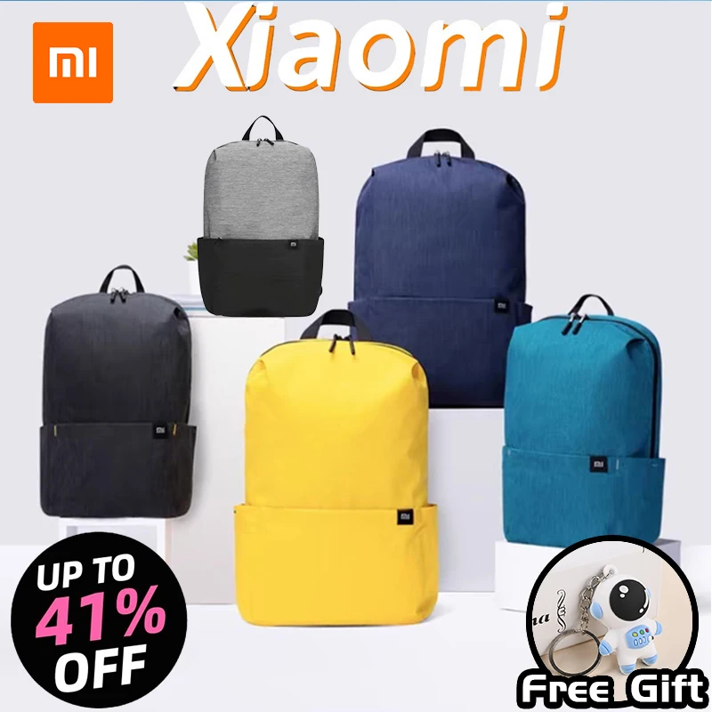 Mochila pequeña colorida Original XIAOMI, bolso para ordenador portátil, bolso de hombro para hombre y mujer, bolso deportivo portátil impermeable para estudiantes al aire libre