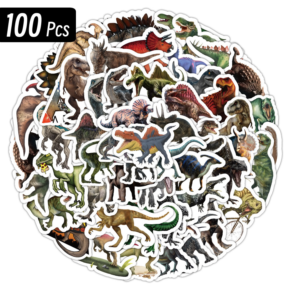 10/50/100szt Śmieszne naklejki dinozaurów Naklejki z kreskówek Zabawka Artykuły papiernicze Gitara Telefon Rower Laptop Bagaż Samochód Graffiti Naklejka dla dzieci