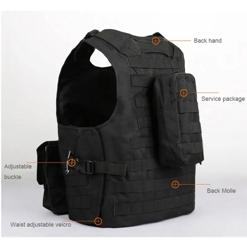 เสื้อกั๊กยุทธวิธีCSเกมAirsoft Assault Molleเสื้อกั๊กอุปกรณ์เสื้อผ้ากลางแจ้งการล่าสัตว์Camouflage Vest Combat Securityเสื้อกั๊ก