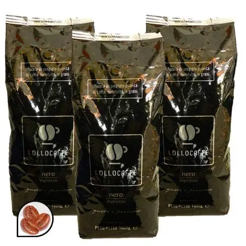 4 Kg de café expresso noir en grains Lollo