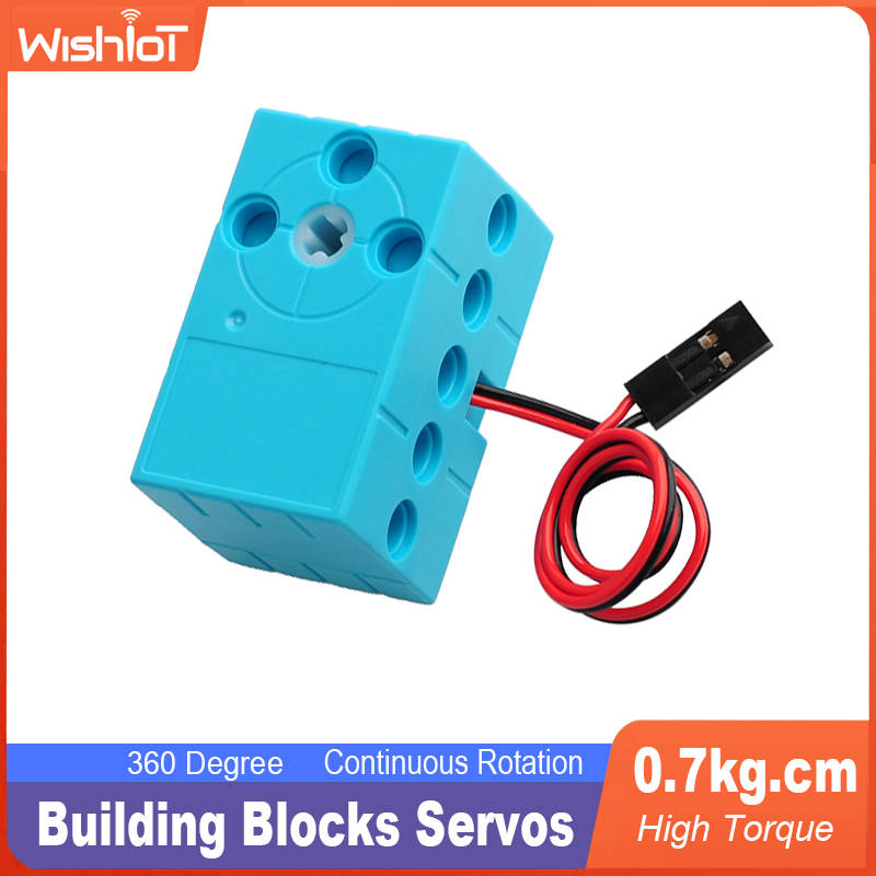 0,7 kg cm Bausteinmotor, kontinuierliche Drehung, langsamer Doppelausgang, hohes Drehmoment 360° °   Kompatibel mit Legoeds Microbit Geekservo