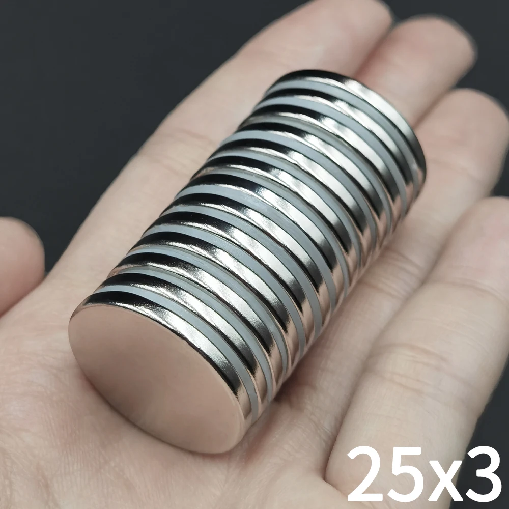 5 Stücke 25x3 Runde Imanes 25mm x 3mm Neodym N35 Permanent NdFeB Super Starke Leistungsstarke Magnetische Imane Disc 25*3