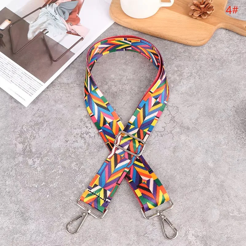1PC Tracolla per borsa in nylon Cinghie colorate da donna per tracolla Messenger Accessori per borse a tracolla Cinghie per cinture ricamate regolabili