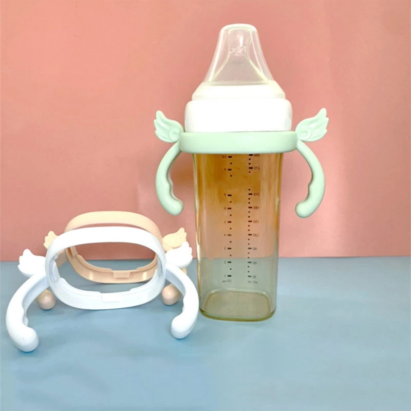 1Pc Bé Chai Xử Lý Mềm An Toàn Xử Lý Đối Với Hegen Sữa Uống Silicone Chai Cho Ăn Bìa Nhà Bé Ăn Phụ Kiện