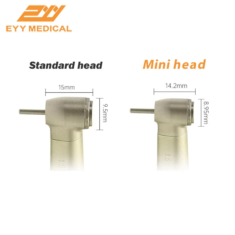 Contraangulo 1:5ทันตกรรมขนาดเล็กเพิ่มความเร็วกับมุมตรงข้าม LED ใยแก้วนำแสงควอทโทรแหวนสีแดงสเปรย์