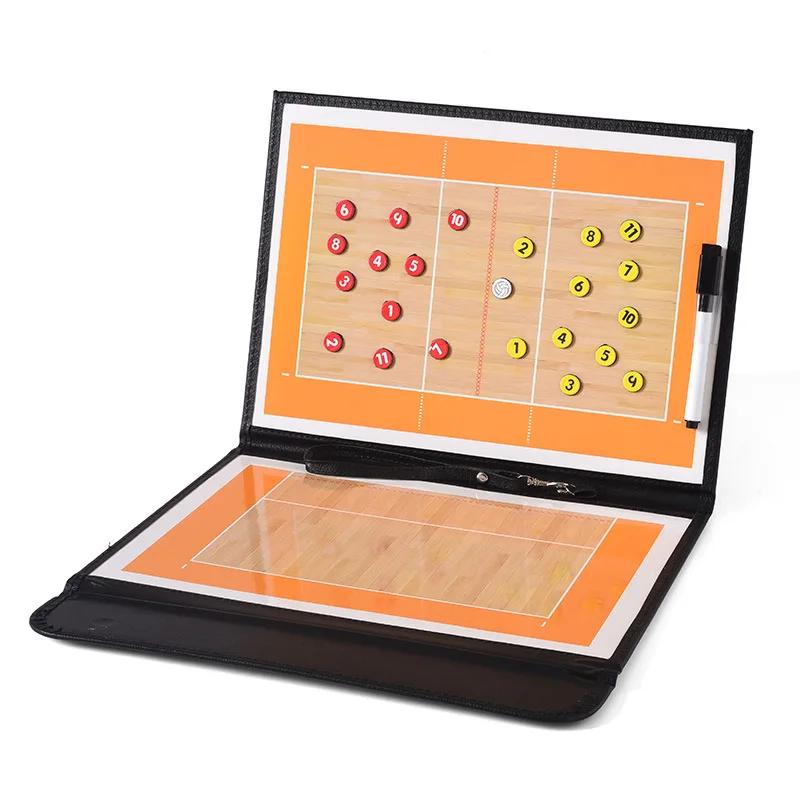 2 in 1 faltbare Volleyball Board Coaching Zwischen ablage mit Marker Pen magnetische taktische Notebook-Spiel training lehren Ausrüstung