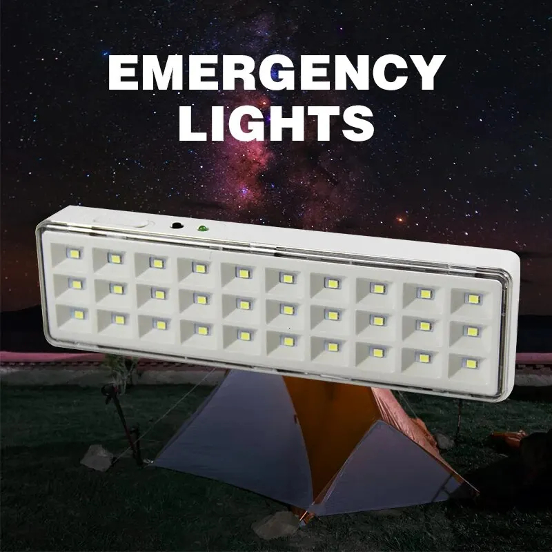 30led luz de evacuação de emergência lâmpada de combate a incêndio fixado na parede casa inteligente lâmpada led regulável falha de energia iluminação de emergência