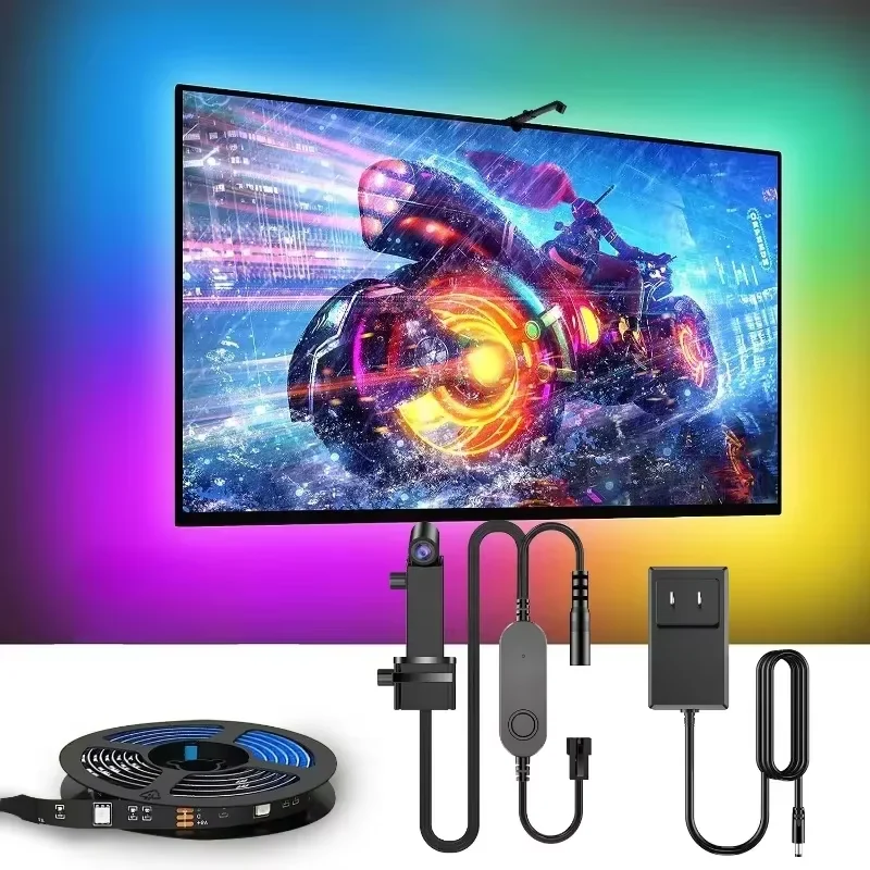 EISSLOLY TV LED Hintergrundbeleuchtung mit AR Color Gamut Sensor Led Tv Licht Streifen RGB Licht Weihnachten Lichter Led Streifen Licht