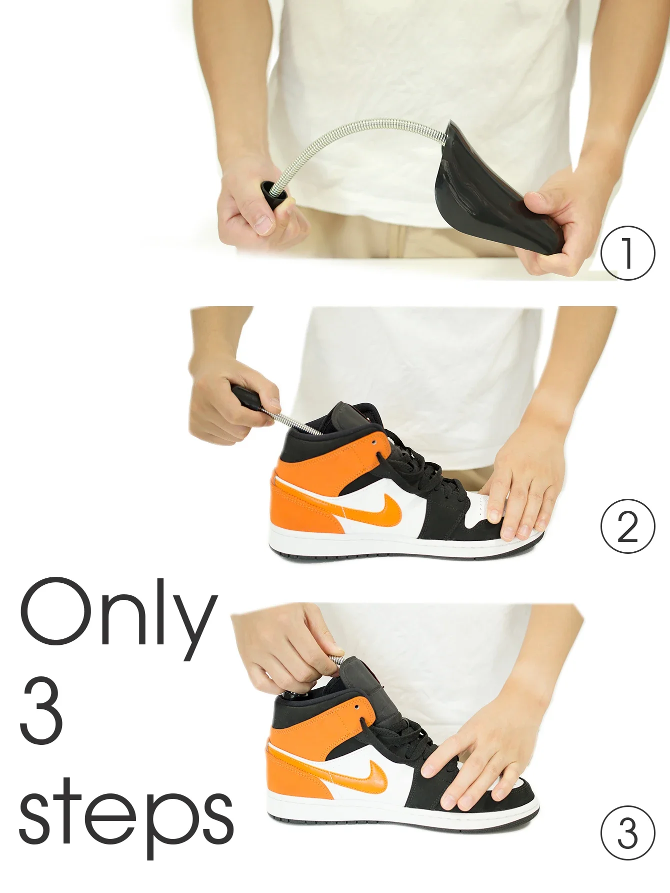 Staffa di supporto superiore da 2 pezzi, accessori per scarpe in alluminio antideformazione resistenti alle pieghe per scarpe da ginnastica