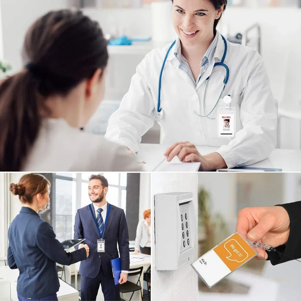 1/20Pcs Waterproof Transparent Card Holder Plastic Protector Case Business Bus Bank Credit Card Protector ID Card Badge Holder