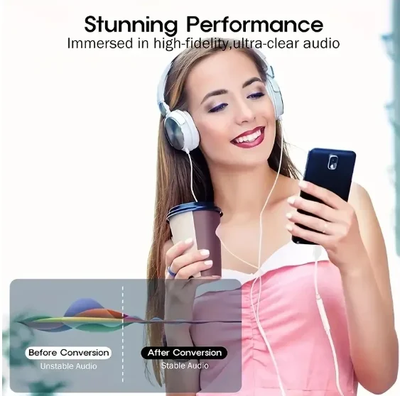 USB Type C To 3.5 Jack Earphone Adapter USB-C 3 5mm Audio Cable Converter For IPhone 15 15 Pro MAX Samsung Galaxy Huawei Xiaomi