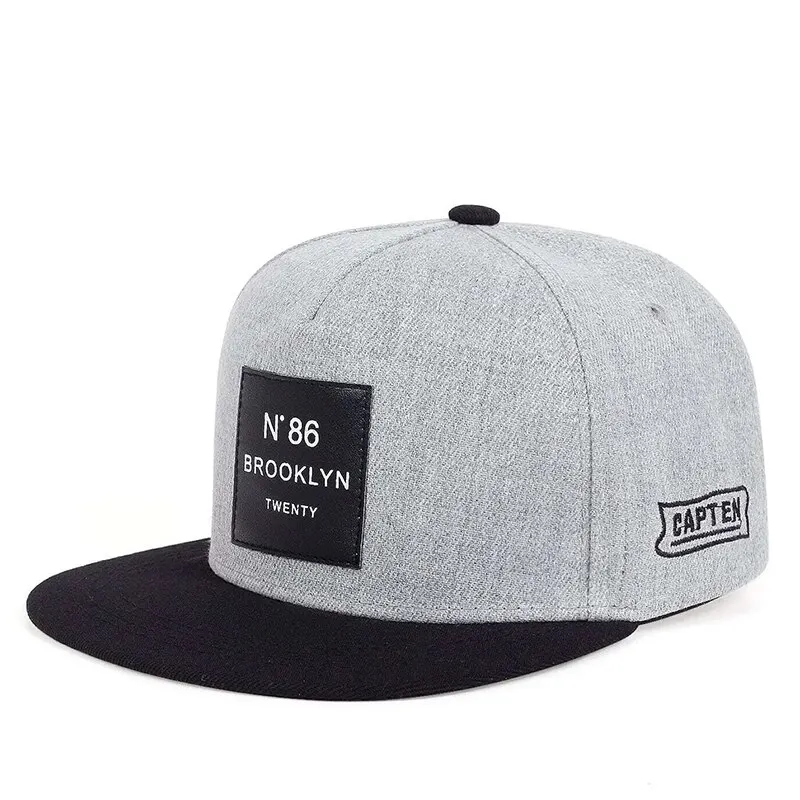 새로운 패션 N86 브루클린 패치 Snapback 모자 남성 여성 조정 가능한 코튼 조수 힙합 야외 스포츠 야구 모자