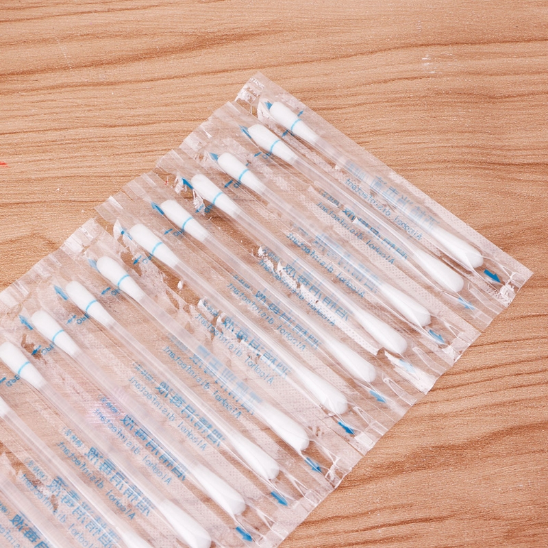 Coton-tige jetable désinfectant, 50 pièces, bâtonnet à alcool, outil de soins, Kit d'aide 75% alcool 3TD01248