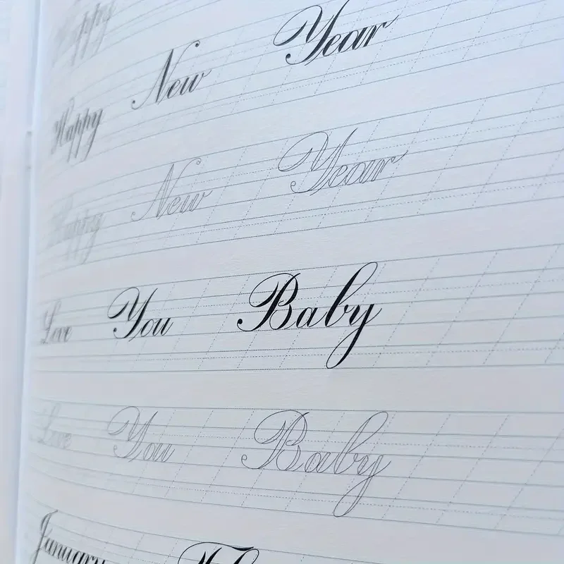Beginner Calligraphy Practice Workbook - Elegant Carving Script Copybook -14+age group, learn exquisite writing skills