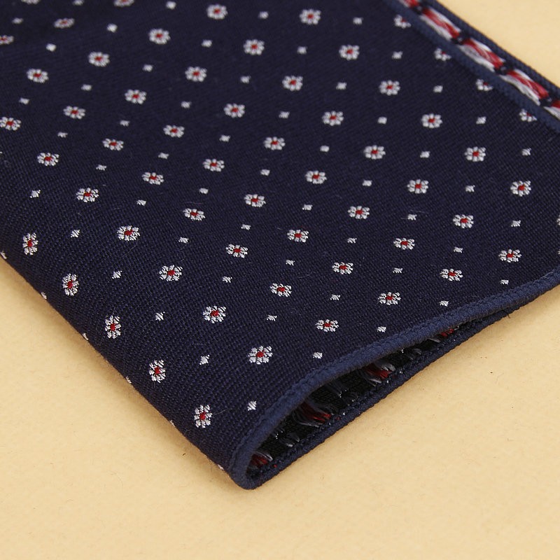 ผ้าฝ้ายกระเป๋าสแควร์แฟชั่นลายDotชุดTieสำหรับผู้ชายVintage Retroผ้าเช็ดหน้า22*22ซม.ผ้าเช็ดตัวสุภาพสตรีHankies