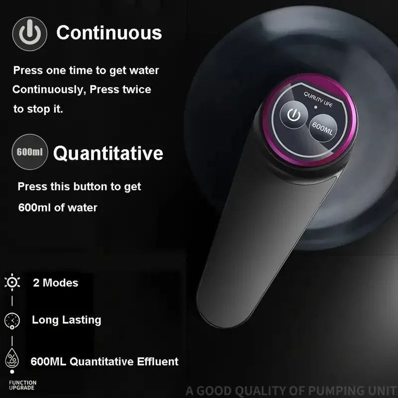 Draagbare waterdispenser van 5 gallon met USB-oplader Automatische elektrische pomp voor thuiskantoor buitengebruik