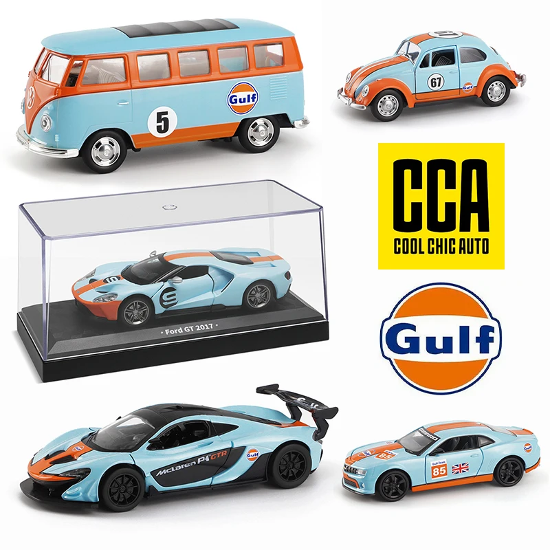 Cca 1:43 mclaren Käfer Ford GT Volkswagen Bus Golf Öl Co Marke Auto Modell Acryl Box Metall legierung Auto Spielzeug Geschenks erie