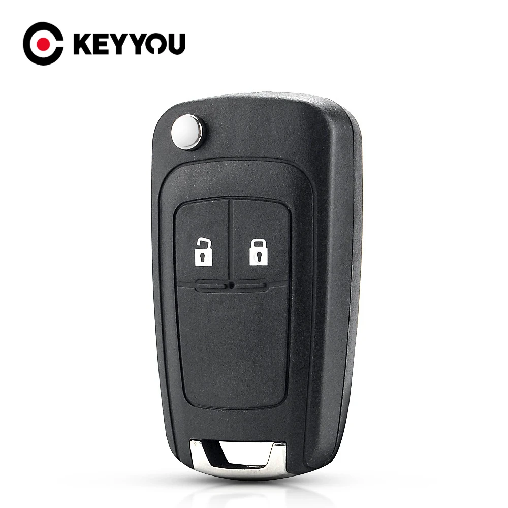 KEYYOU 2-przyciskowa obudowa kluczyka samochodowego typu flip do Chevrolet Aveo Cruze Epica Camaro Lova Impala Sail Spark, akcesoria