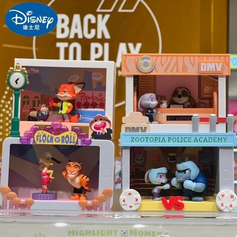 Hot Original Disney Zootopia Highlights Series Blind Box Handmade Birthday Trendy Desktop Ornament Toy Gift