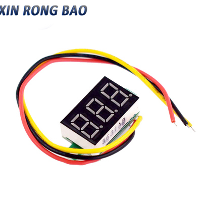 Dreidraht-DC-Digitalanzeige Voltmeter 0,36 Zoll LED-Digitalvoltmeter DC4,5V-30V Verpolungsschutz