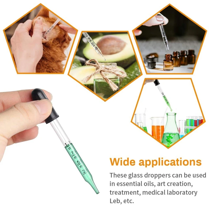 Ống nhỏ giọt chất lỏng thủy tinh 1 Pipet nhỏ giọt tinh dầu Ống nhỏ giọt vết bẩn thủy tinh