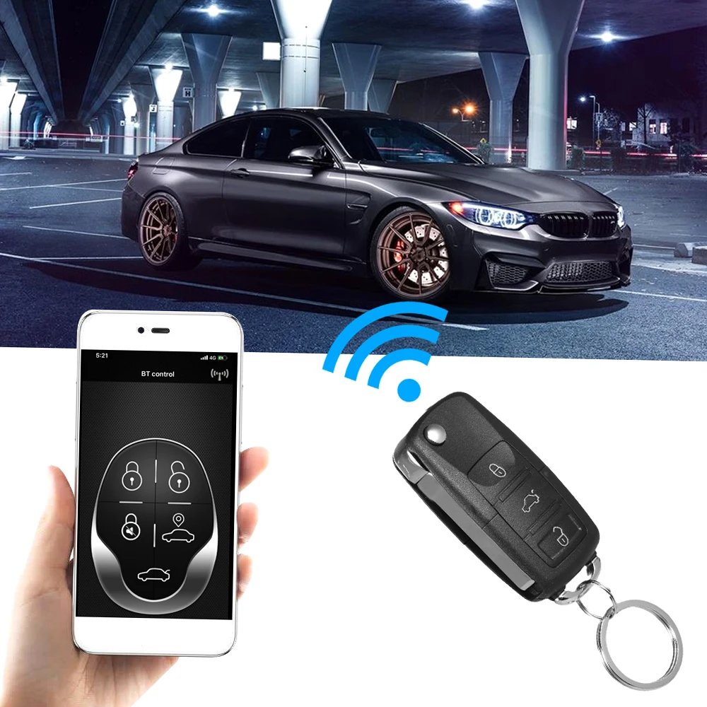Fechadura universal para porta de carro, sistema de entrada sem chave, kit de travamento central com controle remoto, acessórios para carro