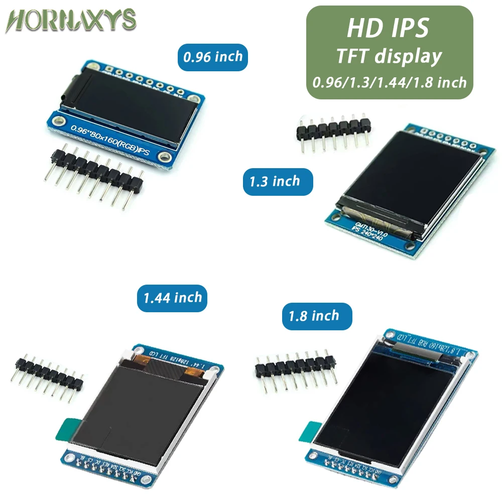 Display tft 0.96/1.3/1.44/1.8 Polegada tft tela colorida módulo lcd st7735 ili9341 interface de driver spi para arduino