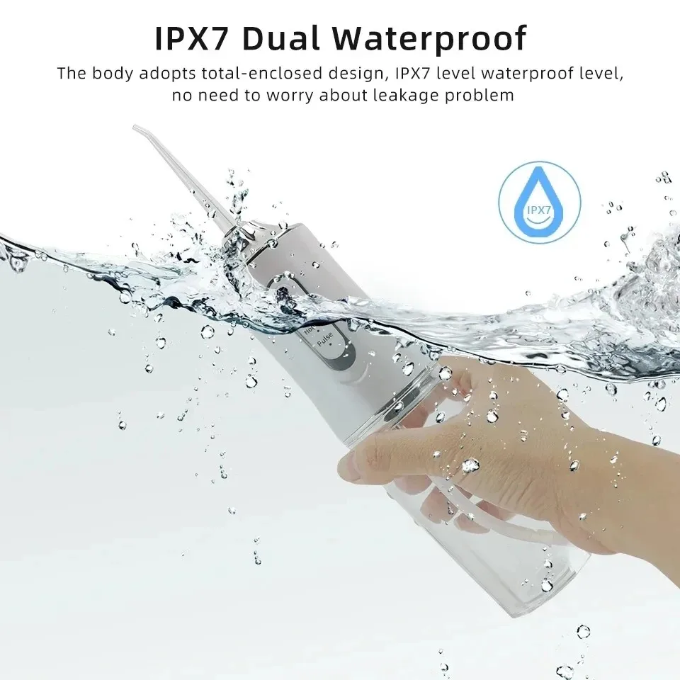 Portatile Intelligente Elettrico Irrigatore Orale Acqua Flosser 4 Getti 3 Modalità Ricaricabile Dentale Getto D'acqua Irrigatore Dentale Denti Cleaner
