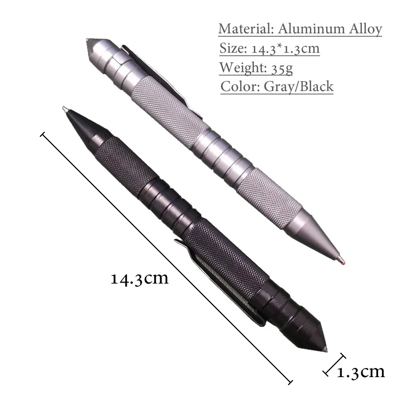 Portable Multi-Function 3-In-1 Tactical Pen Aluminum Emergency Self Defense EDC Tool For Outdoor Protection Survival Self Rescue