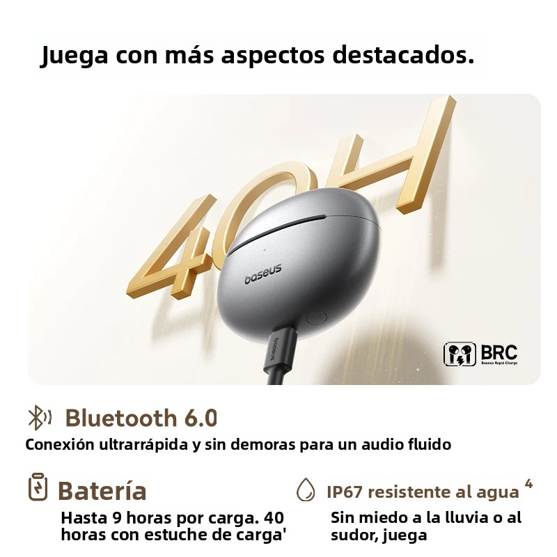 Baseus MC1 Pro auriculares inalámbricos con Clip para la oreja Bluetooth 6,0 auriculares Ultra abiertos de alta resolución pendientes con Clip ENC de 4 micrófonos en los oídos