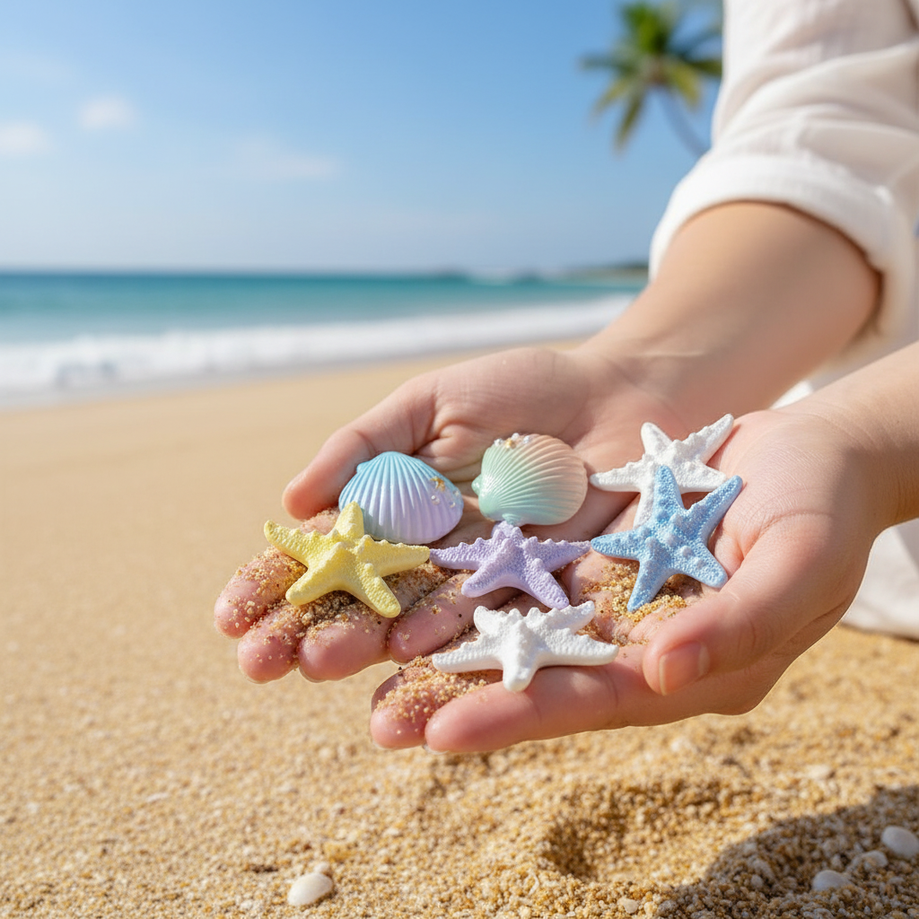 6 шт., подвески «сделай сам», аксессуары для сумок, сумка в виде морской звезды, пляжные сумки, украшения, водонепроницаемые для сумки/пляжной сумки