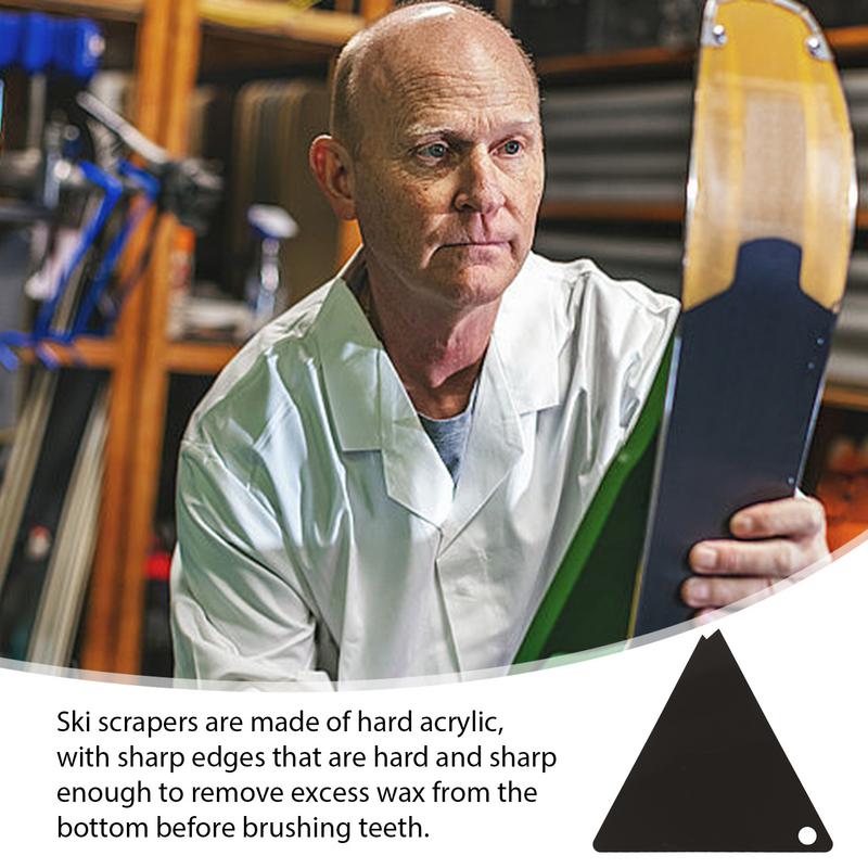 Snowboard Wax Scraper Triangle Portable Black Ski Wax Remover Snowboard Wax Removal Tool Accessories Repair Maintenance Gear