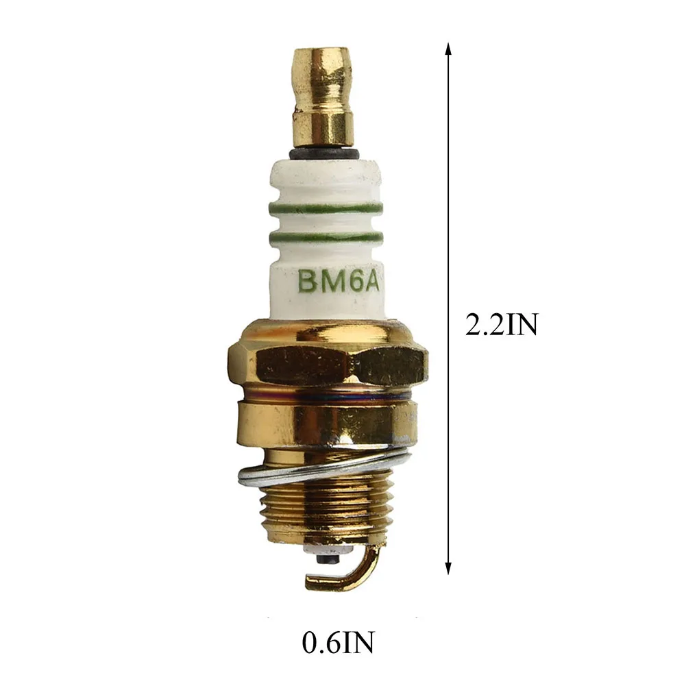 Vela de ignição bm6a, substituição para m7 l7t cj8 1560, serve para motosserra, cortador de grama, equipamento de motor pequeno, ferramentas a gás, 1 peça