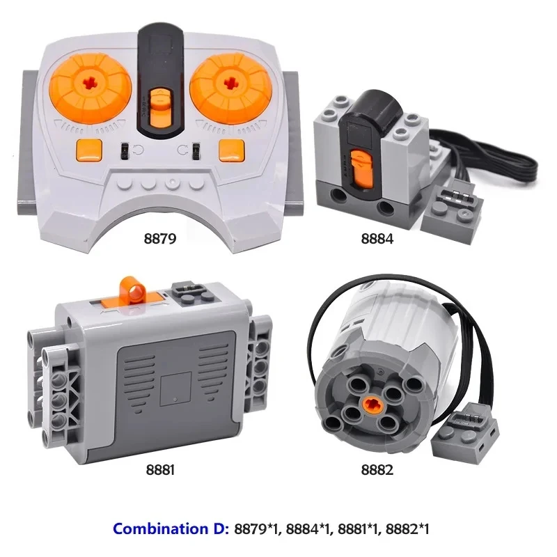 Technical Electronic Model Building Blocks MOC Power Functions Motor Parts IR Speed Remote Control Receiver Battery Box DIY Toys