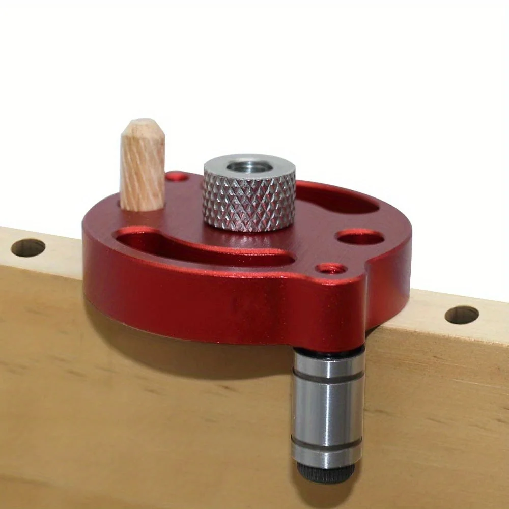 Self Center Dowel Jig Handheld Drill Guide for Straight Holes Wood Panel Hole Puncher Locator Woodworking Joints Tool