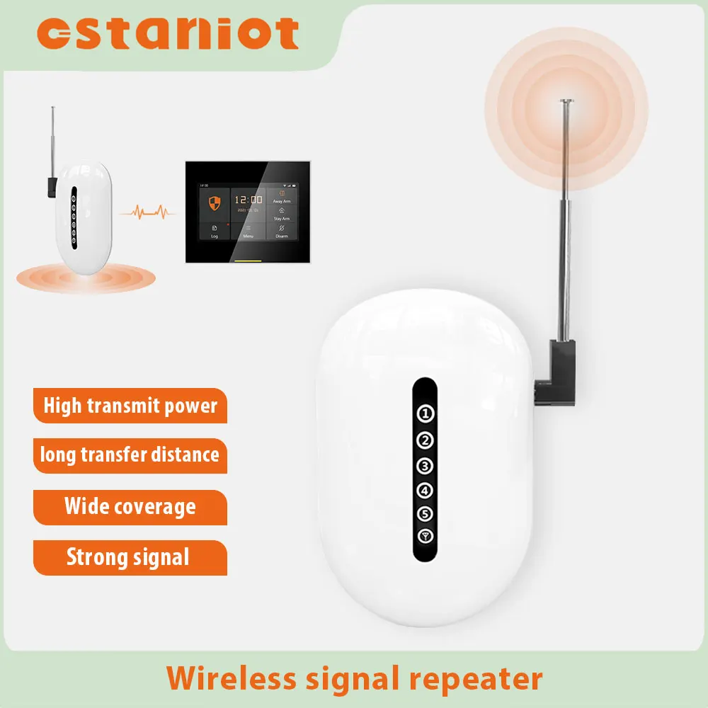Tín Hiệu WiFi Repeater Không Dây Mở Rộng 433MHz Tầm Xa Tăng Cường Hàng Rào-Miễn Phí Thông Qua Bức Tường Cho Nhà Báo Động An Ninh Hệ Thống