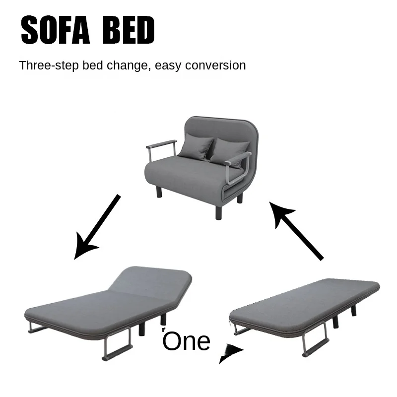 IHOME 65CM Màu Xám Gấp Gọn Đơn Giản Sofa Giường Căn Hộ Gia Đình Nhỏ Đơn Giản Ngả Ghế Đơn Gấp Sofa Giường 2022 Dropshopping