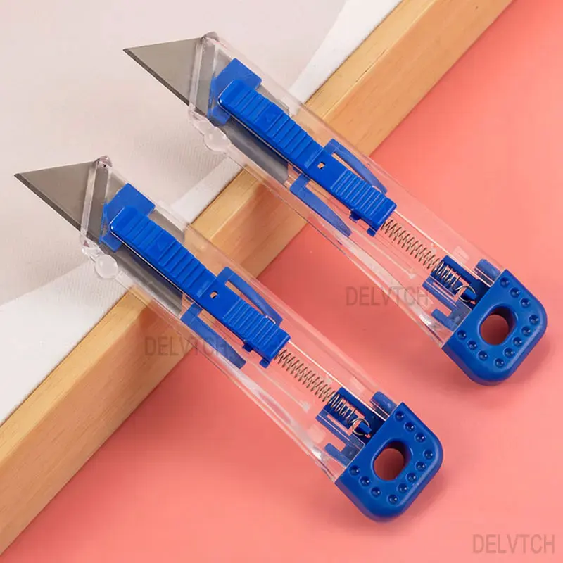 2 Chiếc Có Thể Thu Vào Thép Không Gỉ Nghệ Thuật Tiện Ích Giấy Dán Tường Hộp Đựng Dao Cắt Giấy Văn Phòng Trường Thủ Công Văn Phòng Phẩm Dụng Cụ