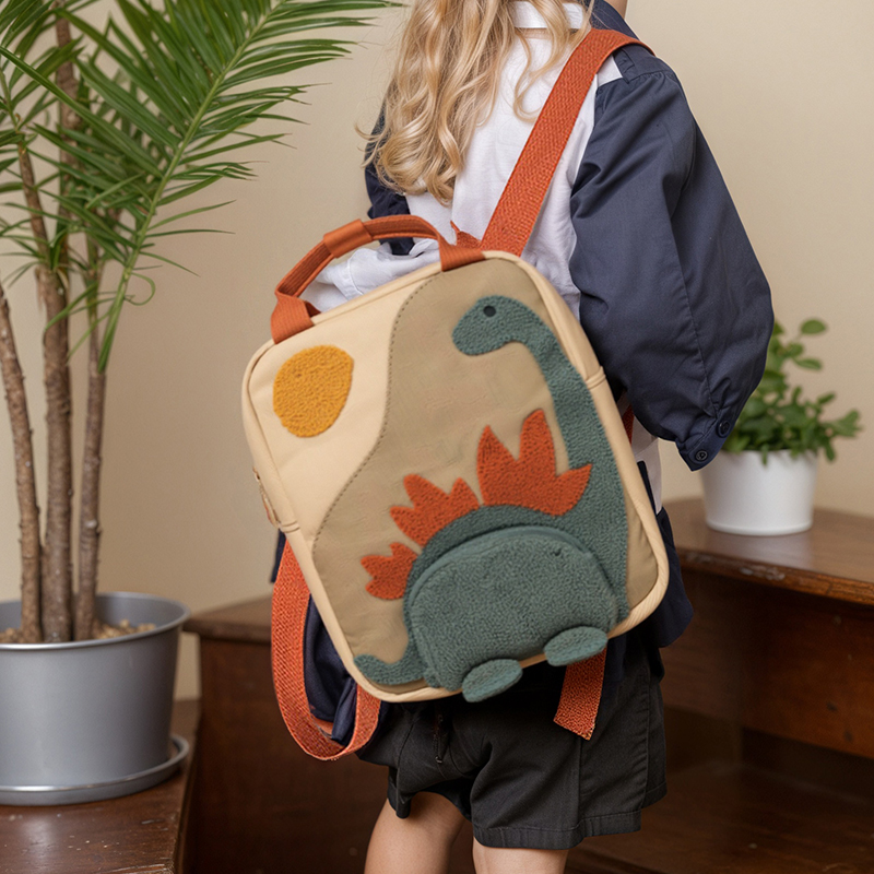 New Dinosaur Schoolbag For Kids Cartoon Stereoscopic Animal Backpacks Boys And Girls Canvas Backpack