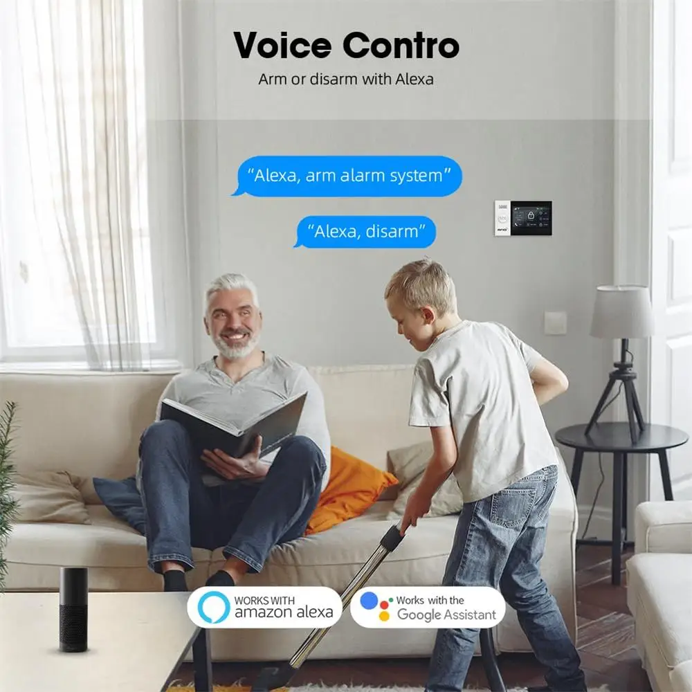 TUYA Security-Protection 2G GSM 433MHz Wireless Smart Home Security Alarm System App Remote Control Wireless Home Alarm Kit