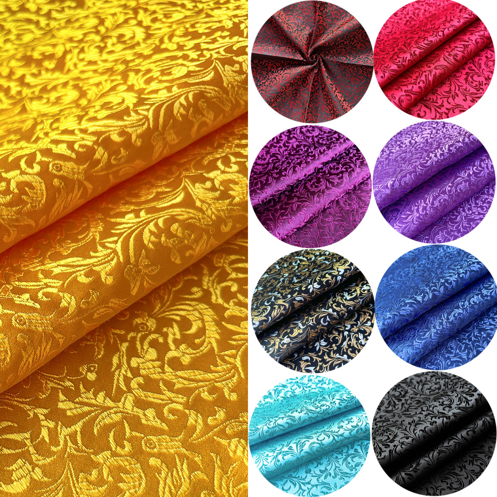 Brokat Jacquard Weizen Blumenmuster Damast Stoff für Seide Satin Mädchen Kleid Cheongsam Kostüm Vorhang DIY Quilten Patchwork