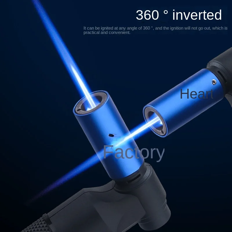Antorcha de pistola pulverizadora, encendedor de Gas con chorro de llama azul, accesorios de cocina para fumar, joyería Turbo a prueba de viento, encendedores de cigarros para soldar