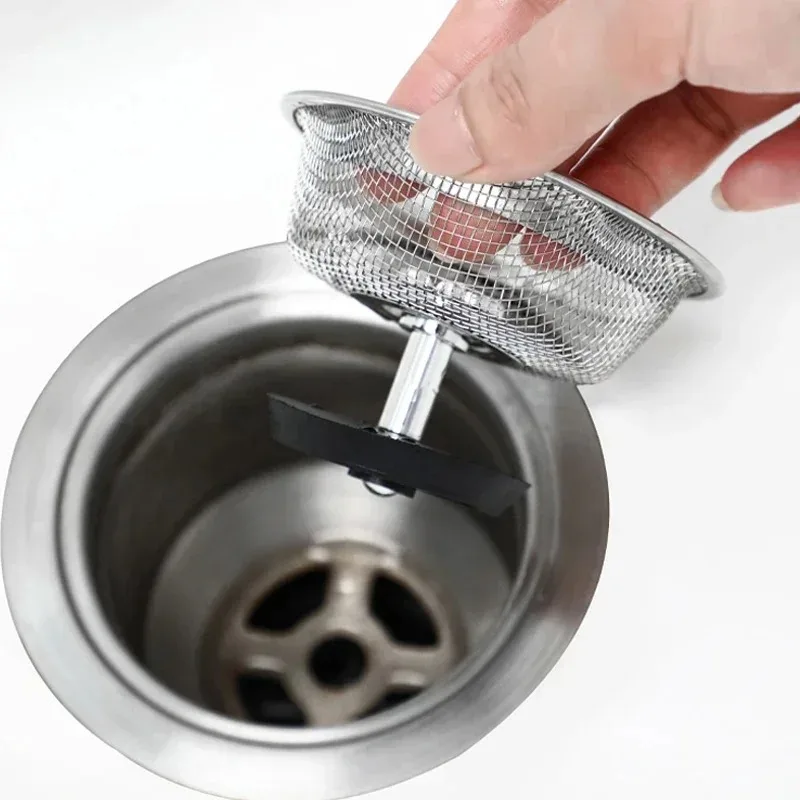 อ่างล้างจานสแตนเลสกรองท่อระบายน้ําตาข่าย Strainers ห้องน้ําอ่างล้างจานท่อระบายน้ําชั้นผมเสียกรองตะกร้าระบายน้ํากรองรู