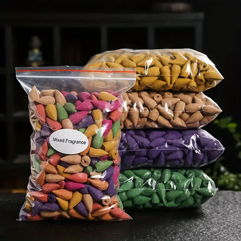 혼합 폭포 연기 역류 천연 향 콘 향 샌들 라벤더 멀티 향기 장소에 적합 티 룸 요가 룸